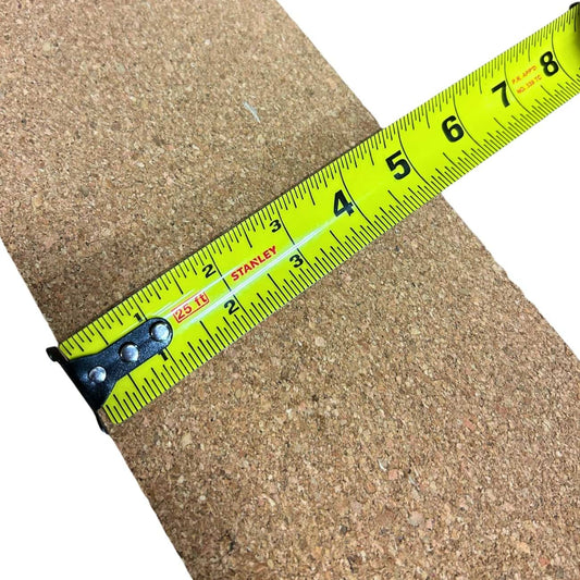 Showing 5 inch thickness of high density cork block