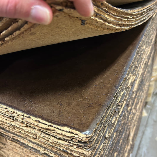 Capistrano Black Walnut Glue Down Cork Floor, Varnished with Untrimmed Edges | Lot of 280 Tiles