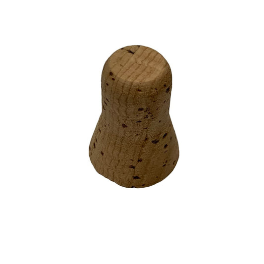 Tapered natural cork flange stopper - bottom view
