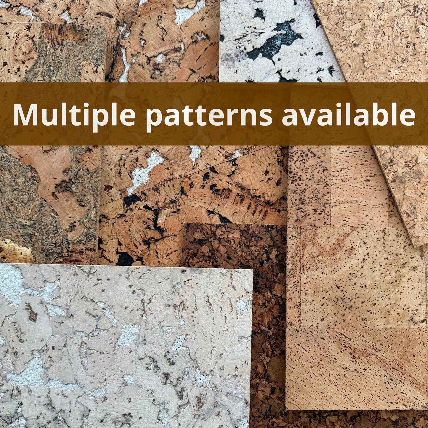 Jelinek tackboard 6mm cork wall tile patterns displayed showing multiple pattern options available. 