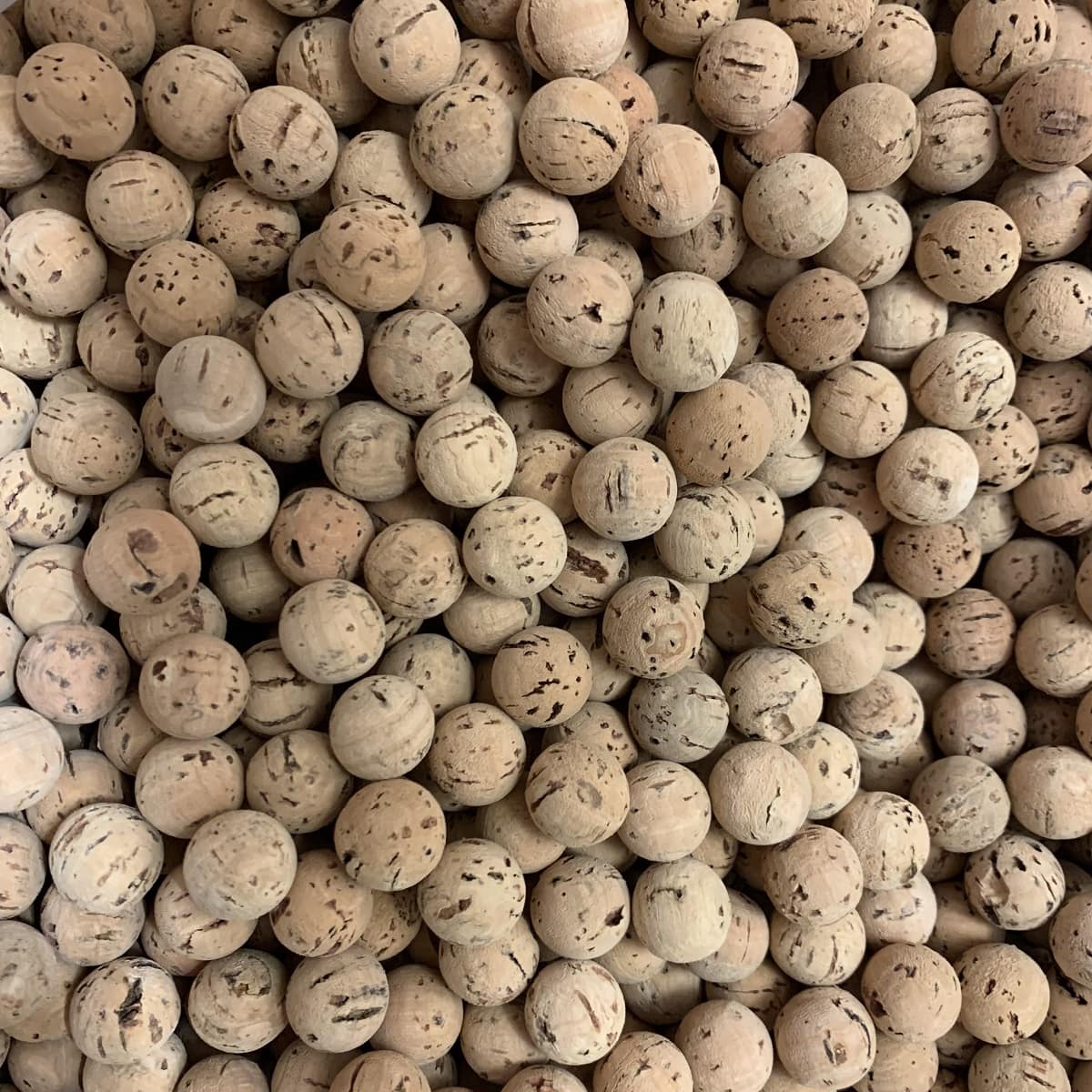 Large collection of small Cork balls cover covering the entire photo