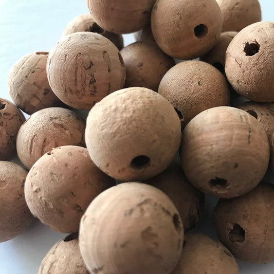 Natural Cork Balls with Hole,  38.0mm | Bag of 20 (Limited Stock)