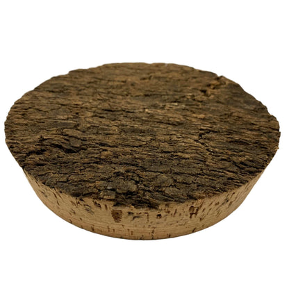 Extra large rough natural top cork stopper with bark top, all natural cork