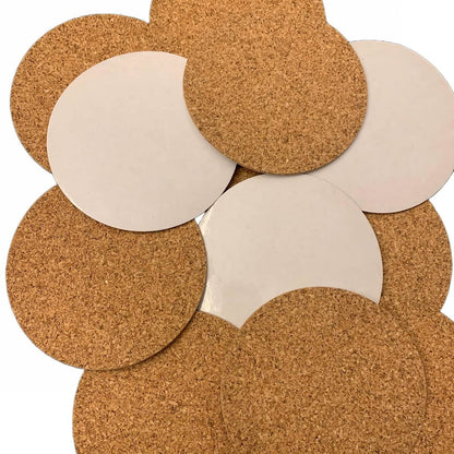 Self-Adhesive Cork Circles, 1.5mm (1/16in) thickness, Pack of 50
