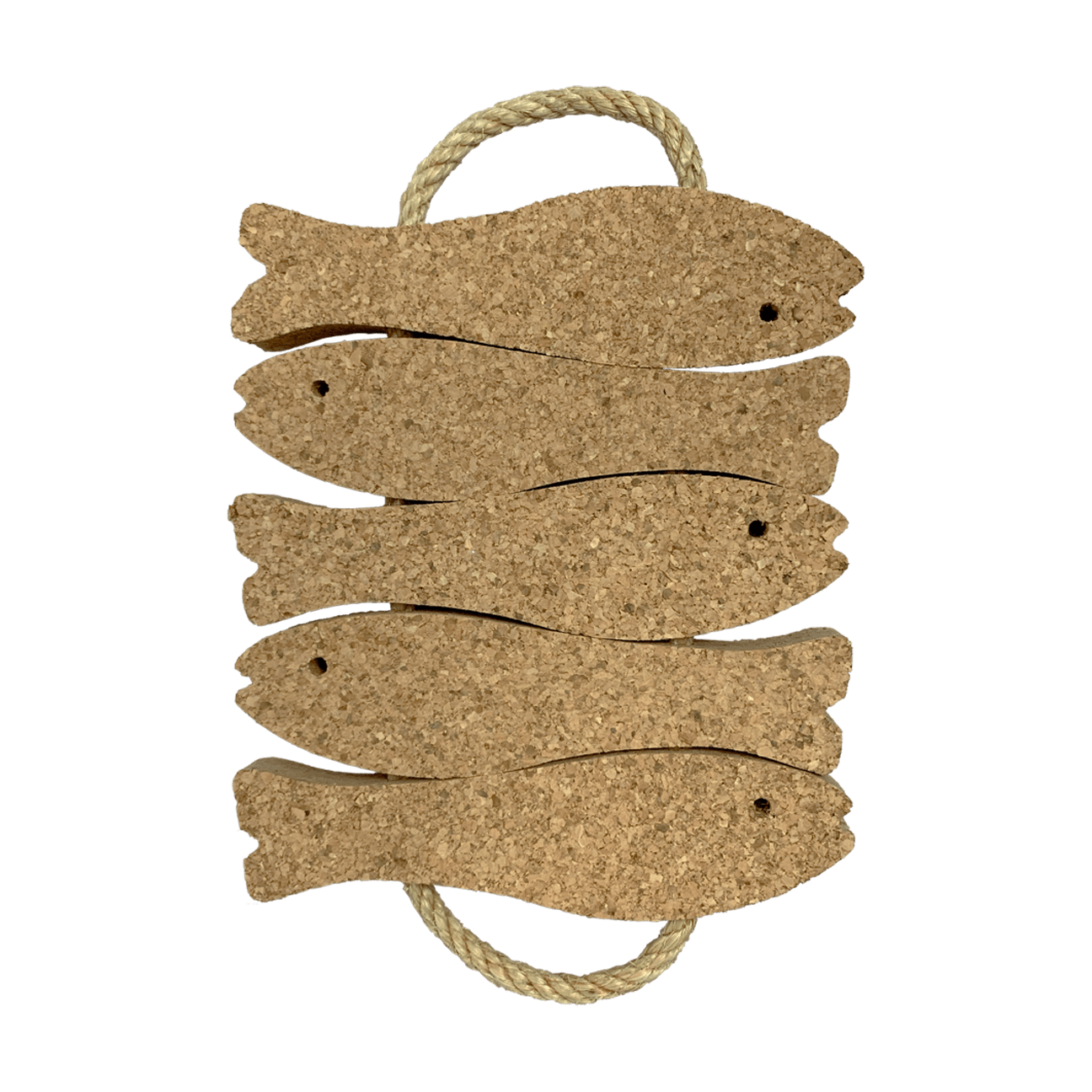 CorkHouse Natural Cork 5 Fish Cork Hot Pad