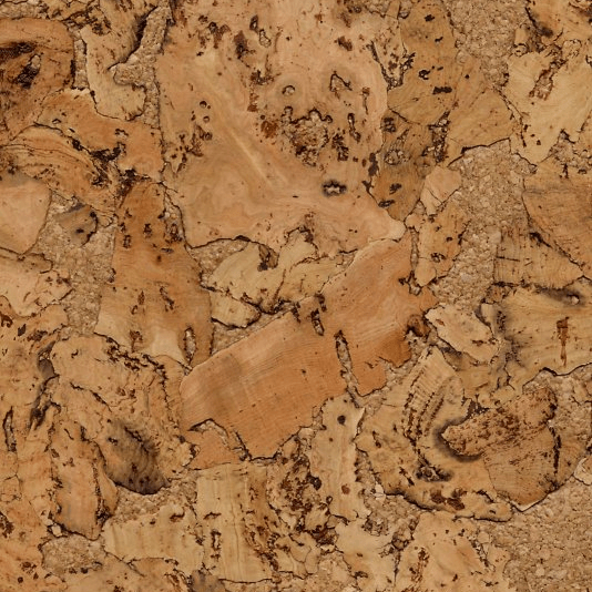 Close up of desert, Cork wall tile featuring warm, swirling, natural cork patterns