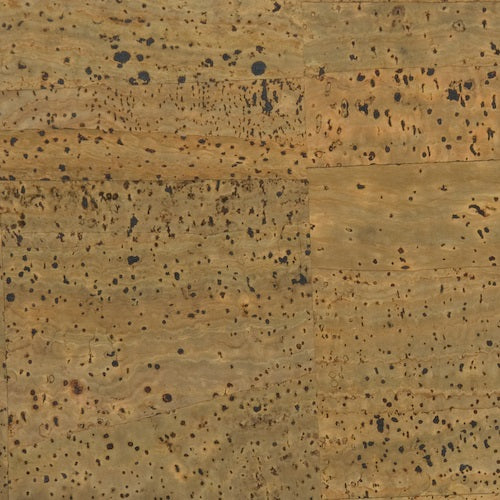 Utopia Light cork fabric close up showing a patchwork of cork with a natural speckled pattern 
