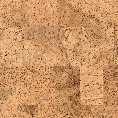 Close-up of harmony cork flooring with a natural patchwork pattern