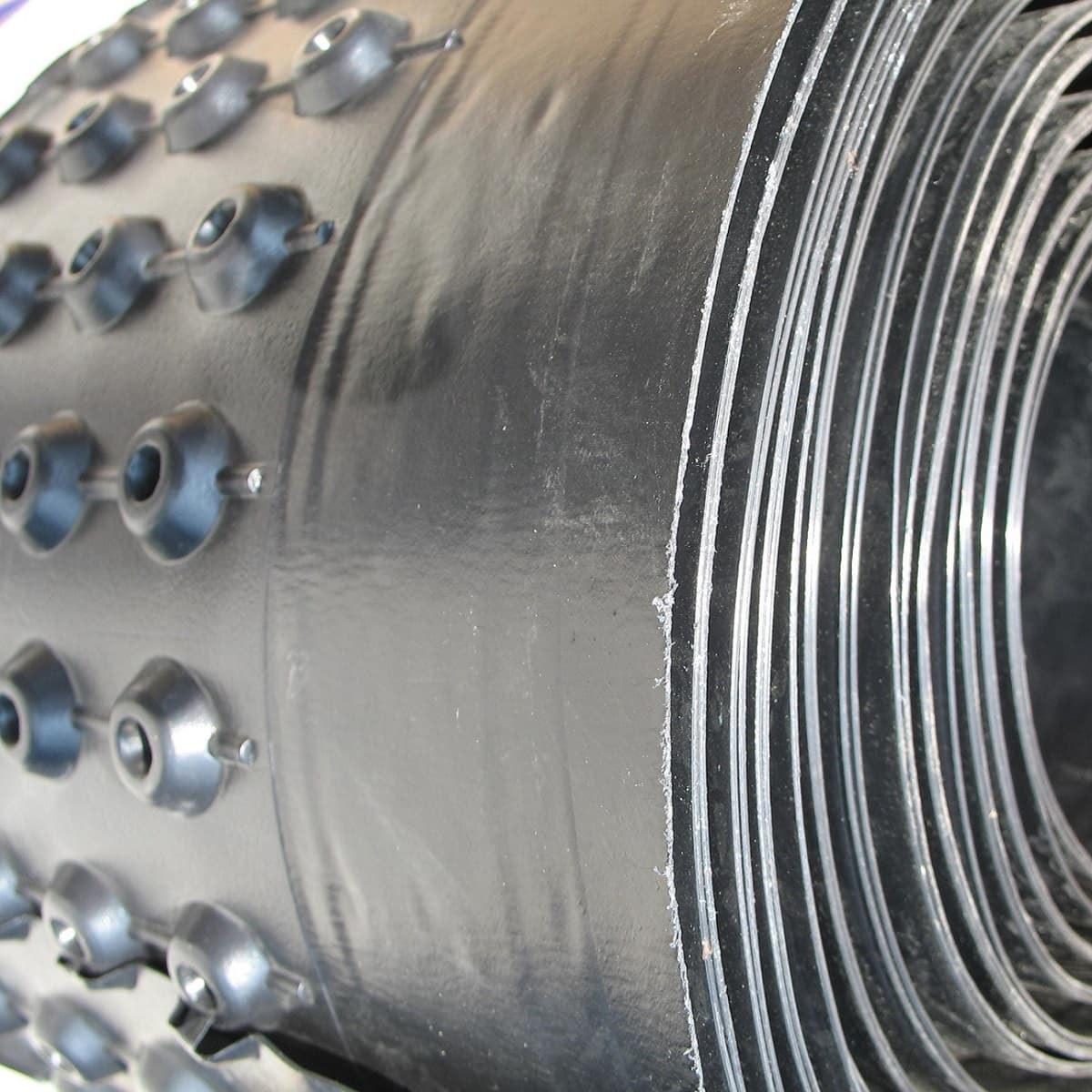 Close up of platon moisture barrier for under flooring