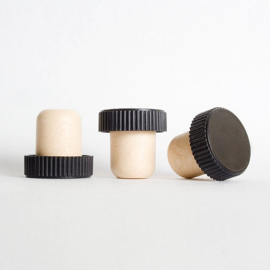 Black Plastic Cap Stopper, 19mm Synthetic Stem | Carton of 4000