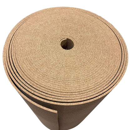 Cork roll on a white background with a top view