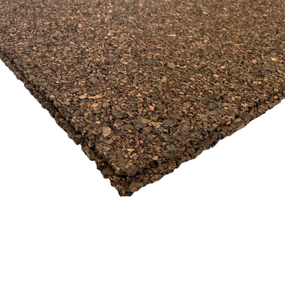 Two dark cork sheets show the edges and texture 