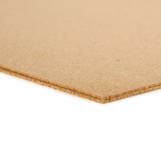Close up of QuietCork underlayment sheet to show the grain size