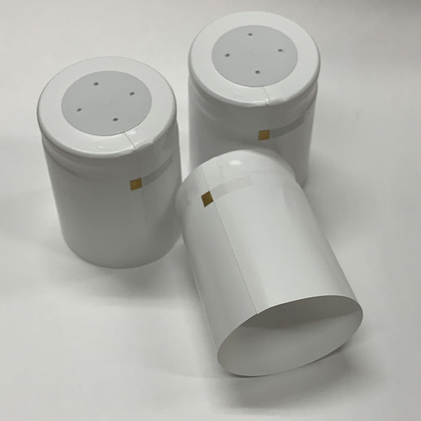 Limited Stock - Matte White Preformed Shrink Caps | 36x50mm - Carton o ...