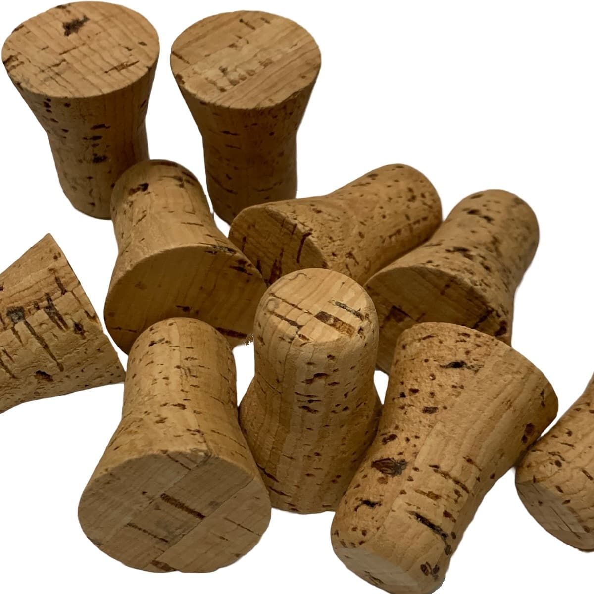 Tapered natural cork flange stoppers - solid cork