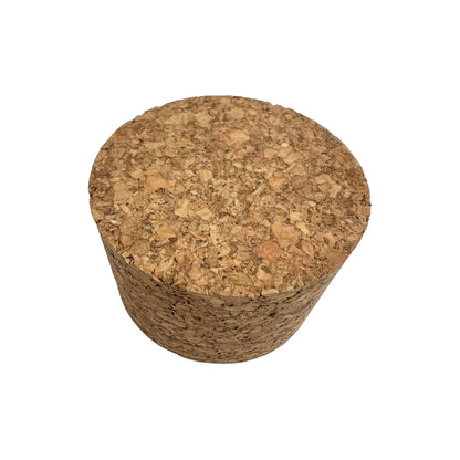 Tapered cork stopper in short length, agglomerate cork, SL20 close-up view