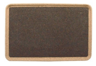 Two toned cork serving tray with dark cork face and natural cork accents.