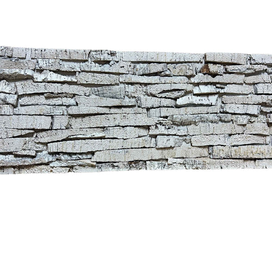 Oasis White Cork Wall Tiles with Peel & Stick Backing | Lot of 10 Tiles (approx. 17.5 sqft)