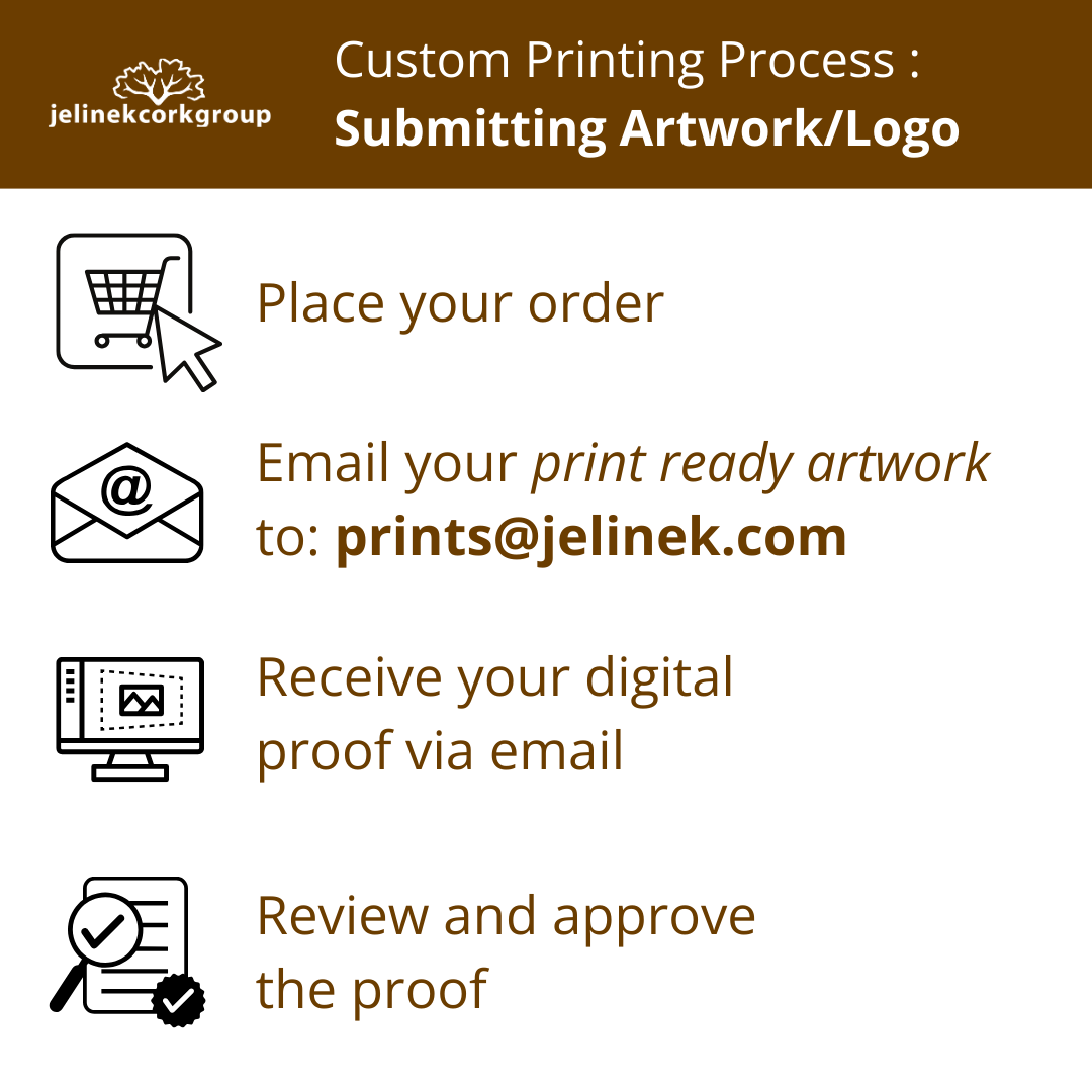 Jelinek Cork Group's custom printing process guide.