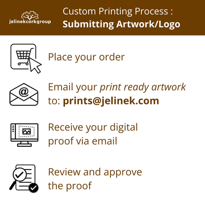 Jelinek Cork Group's custom printing process guide.