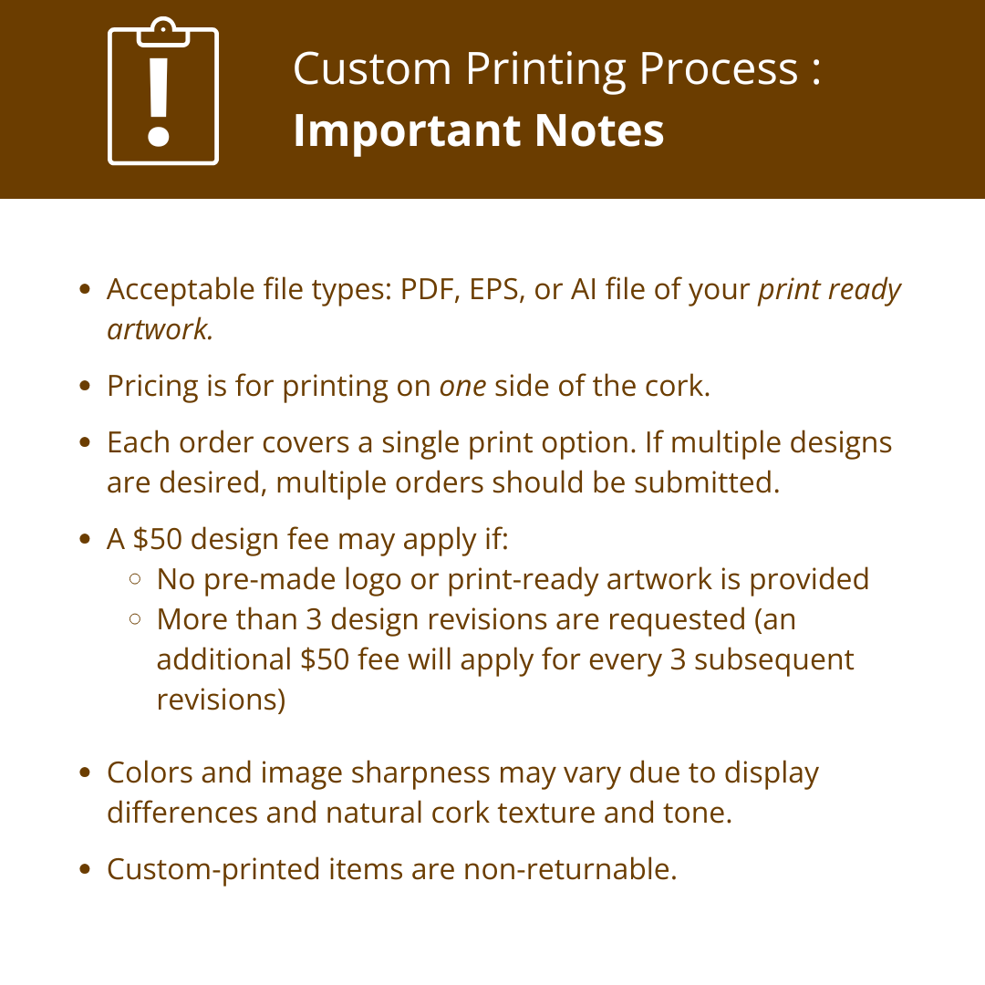 Custom printing process important notes.