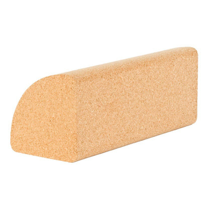 Yoga cork quarter round block, wedge shaped