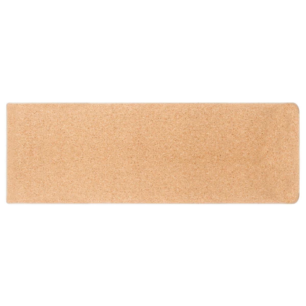 Unrolled cork yoga mat.